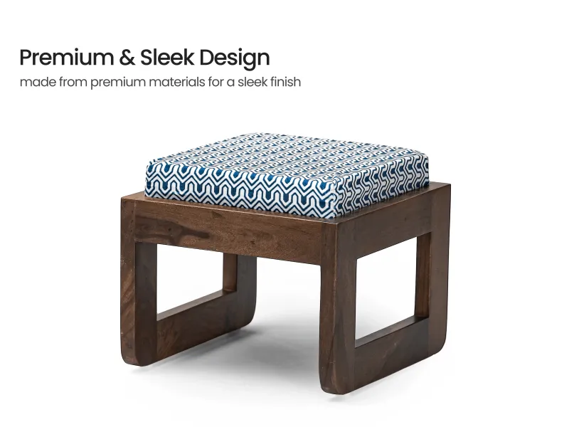 Alexa Solid Wood Upholstered Stool